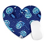 Cat Spacesuit Space Suit Astronaut Pattern Heart Mousepad Front