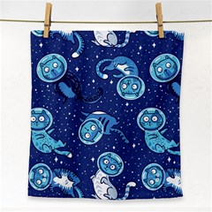 Cat Spacesuit Space Suit Astronaut Pattern Face Towel by Wav3s