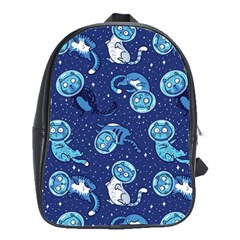 Cat Spacesuit Space Suit Astronaut Pattern School Bag (large) by Wav3s