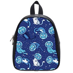 Cat Spacesuit Space Suit Astronaut Pattern School Bag (small) by Wav3s