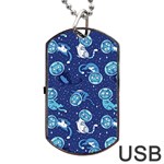 Cat Spacesuit Space Suit Astronaut Pattern Dog Tag USB Flash (One Side) Front