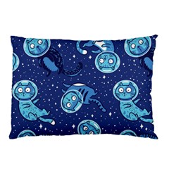 Cat Spacesuit Space Suit Astronaut Pattern Pillow Case (two Sides) by Wav3s