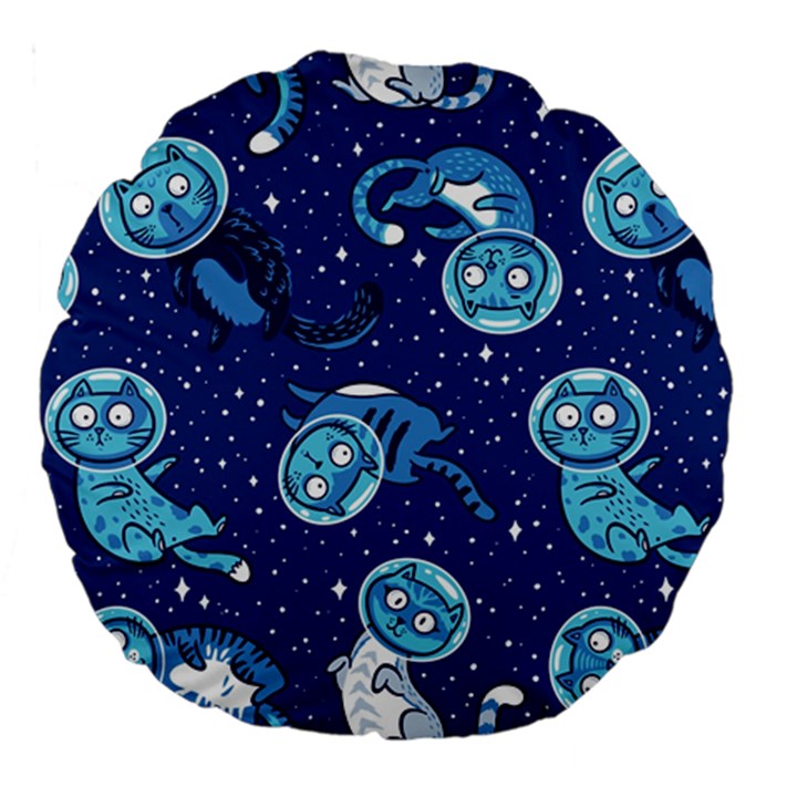 Cat Spacesuit Space Suit Astronaut Pattern Large 18  Premium Round Cushions