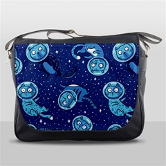 Cat Spacesuit Space Suit Astronaut Pattern Messenger Bag by Wav3s