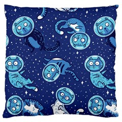 Cat Spacesuit Space Suit Astronaut Pattern Large Cushion Case (one Side) by Wav3s