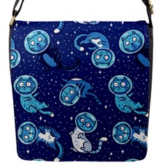 Cat Spacesuit Space Suit Astronaut Pattern Flap Closure Messenger Bag (s) by Wav3s