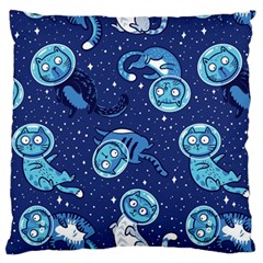 Cat Spacesuit Space Suit Astronaut Pattern Standard Premium Plush Fleece Cushion Case (two Sides) by Wav3s