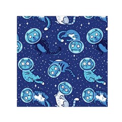 Cat Spacesuit Space Suit Astronaut Pattern Square Satin Scarf (30  X 30 ) by Wav3s