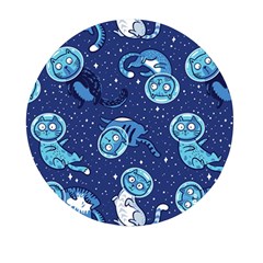 Cat Spacesuit Space Suit Astronaut Pattern Mini Round Pill Box by Wav3s