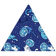 Cat Spacesuit Space Suit Astronaut Pattern Wooden Puzzle Triangle