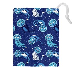 Cat Spacesuit Space Suit Astronaut Pattern Drawstring Pouch (4xl) by Wav3s