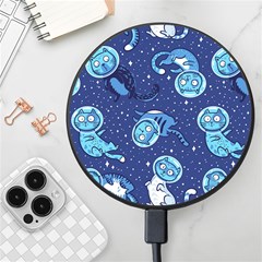 Cat Spacesuit Space Suit Astronaut Pattern Wireless Fast Charger(black) by Wav3s