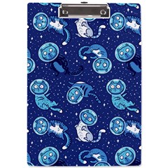 Cat Spacesuit Space Suit Astronaut Pattern A4 Acrylic Clipboard by Wav3s