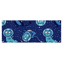 Cat Spacesuit Space Suit Astronaut Pattern Banner And Sign 8  X 3  by Wav3s