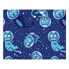 Cat Spacesuit Space Suit Astronaut Pattern Premium Plush Fleece Blanket (large) by Wav3s