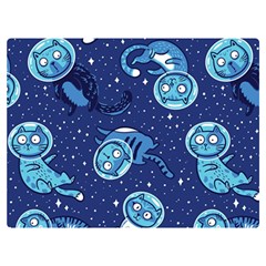 Cat Spacesuit Space Suit Astronaut Pattern Premium Plush Fleece Blanket (extra Small) by Wav3s