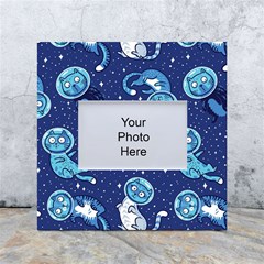 Cat Spacesuit Space Suit Astronaut Pattern White Box Photo Frame 4  X 6  by Wav3s