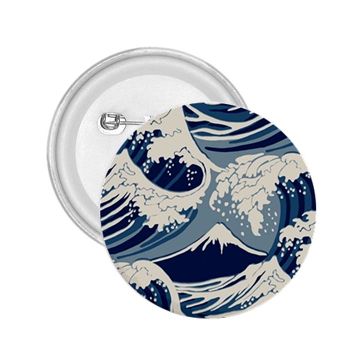 Japanese Wave Pattern 2.25  Buttons