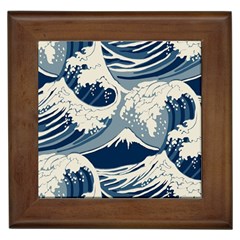 Japanese Wave Pattern Framed Tile by Wav3s