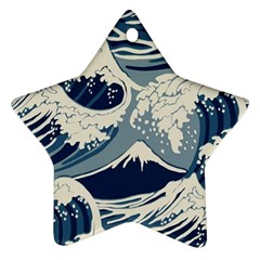 Japanese Wave Pattern Ornament (star) by Wav3s