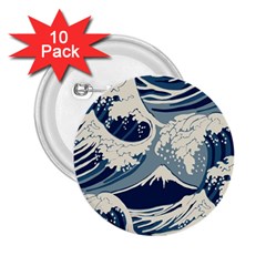 Japanese Wave Pattern 2 25  Buttons (10 Pack)  by Wav3s