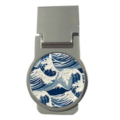 Japanese Wave Pattern Money Clips (round)  by Wav3s