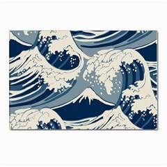 Japanese Wave Pattern Postcards 5  X 7  (pkg Of 10)