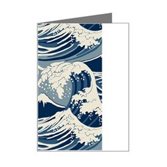 Japanese Wave Pattern Mini Greeting Card by Wav3s