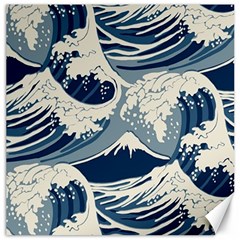 Japanese Wave Pattern Canvas 16  X 16  by Wav3s