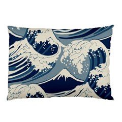 Japanese Wave Pattern Pillow Case by Wav3s