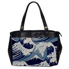 Japanese Wave Pattern Oversize Office Handbag by Wav3s