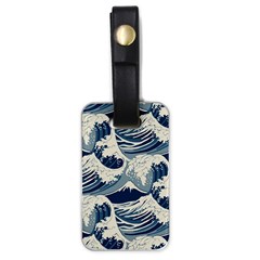 Japanese Wave Pattern Luggage Tag (one Side) by Wav3s