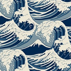 Japanese Wave Pattern Play Mat (square) by Wav3s