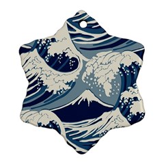 Japanese Wave Pattern Ornament (snowflake) by Wav3s