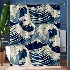 Japanese Wave Pattern Shower Curtain 60  X 72  (medium)  by Wav3s