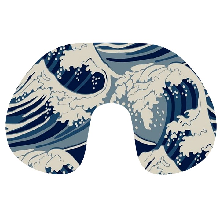 Japanese Wave Pattern Travel Neck Pillow