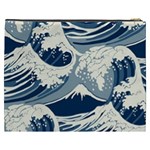 Japanese Wave Pattern Cosmetic Bag (XXXL) Back