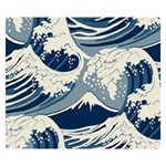 Japanese Wave Pattern Two Sides Premium Plush Fleece Blanket (Small) 50 x40  Blanket Front