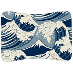 Japanese Wave Pattern Velour Seat Head Rest Cushion by Wav3s