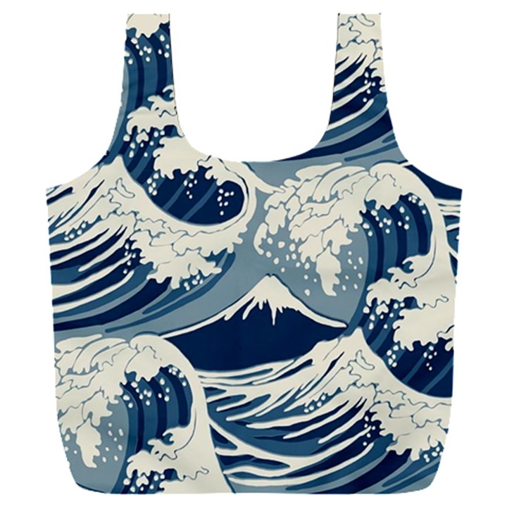 Japanese Wave Pattern Full Print Recycle Bag (XXXL)