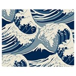 Japanese Wave Pattern Premium Plush Fleece Blanket (Medium) 60 x50  Blanket Front