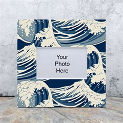 Japanese Wave Pattern White Box Photo Frame 4  X 6  by Wav3s