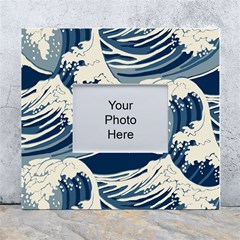 Japanese Wave Pattern White Wall Photo Frame 5  X 7  by Wav3s