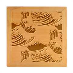 Japanese Wave Pattern Wood Photo Frame Cube by Wav3s