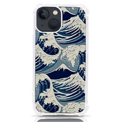 Japanese Wave Pattern Iphone 13 Mini Tpu Uv Print Case