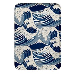 Japanese Wave Pattern Rectangular Glass Fridge Magnet (4 Pack) by Wav3s