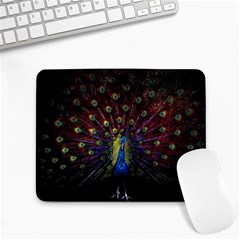 Peacock Feathers Small Mousepad by Wav3s