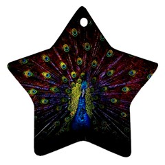 Peacock Feathers Ornament (star) by Wav3s