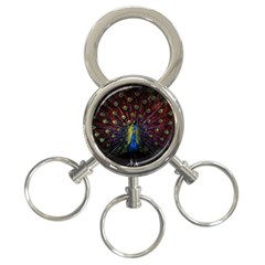 Peacock Feathers 3-ring Key Chain by Wav3s