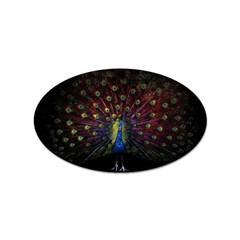 Peacock Feathers Sticker Oval (100 Pack) by Wav3s